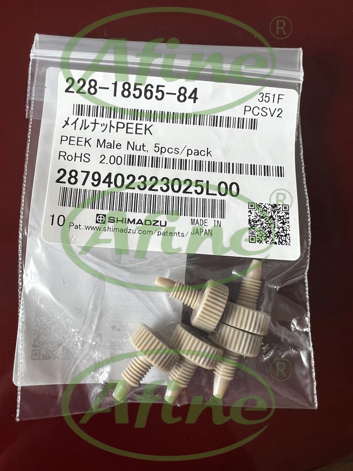AFINE 시마즈 PEEK 수 너트 커넥터 LCMS- 228-18565-84 5/pk
