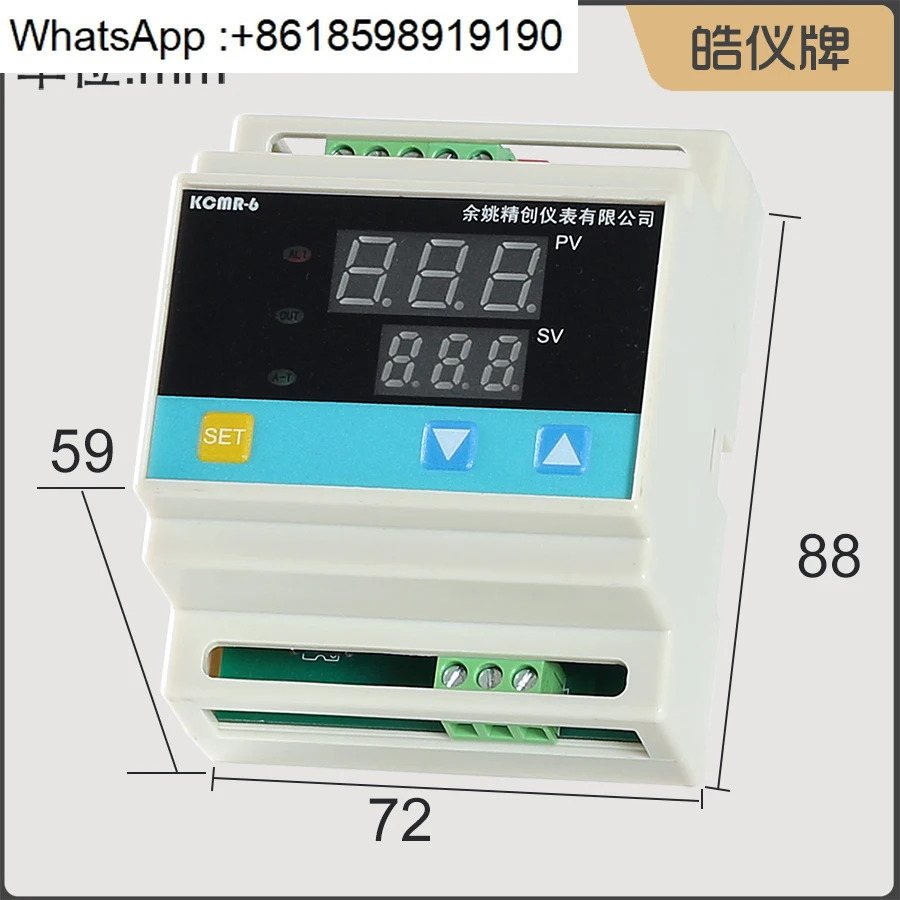 Haoyi KCMR-6 PT100 레일 마운트 디지털 PID 온도 조절기 K 컨트롤러 DIN35
