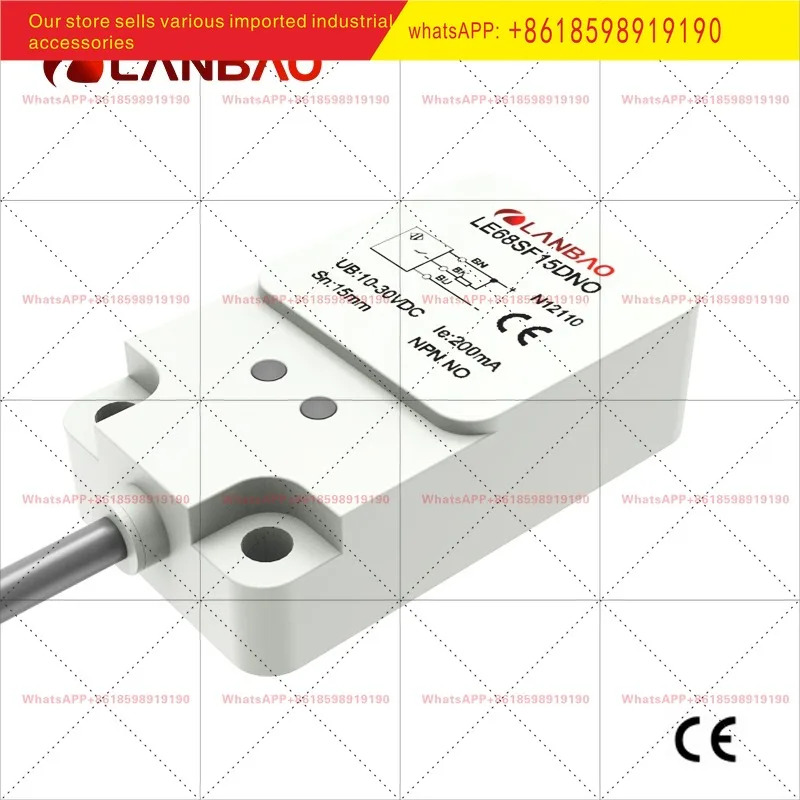 LE68SF15DNO 사각 유도 센서 DC 3선식 NPN 상시 개방형 15mm 스위치
