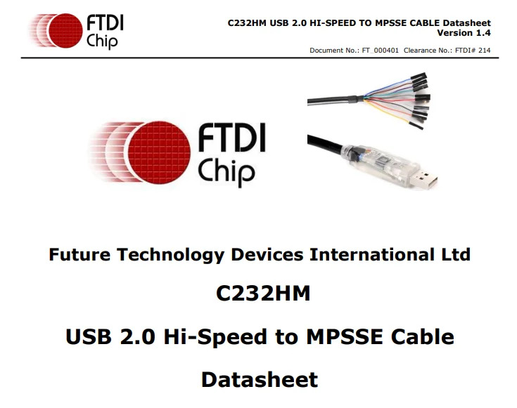 C232HM-DDHSL-0 E USB-MPSE 케이블 SPI I2C JTAG 인터페이스