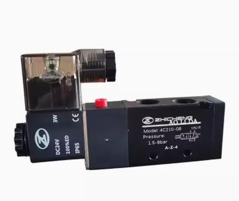 ZHICHENG 솔레노이드 밸브 4C210-08 MF550E-06 4C220-08 4C310-10 4M320-10