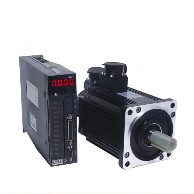 220V 1KW 1000W 2500RPM 4N.M. 단상 AC 서보모터 영구 자석 드라이버 AASD-20A 130ST-M04025