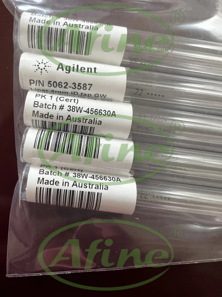 AFINE Agilent 5062-3587 GC분리되지 않은 입구 라이너 단일 테이퍼 유리 울로 비활성화
