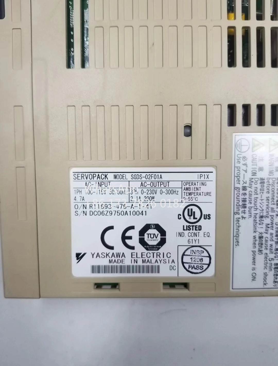 SGDS-02F01A 리퍼 서보 드라이브 200W 기능 OK