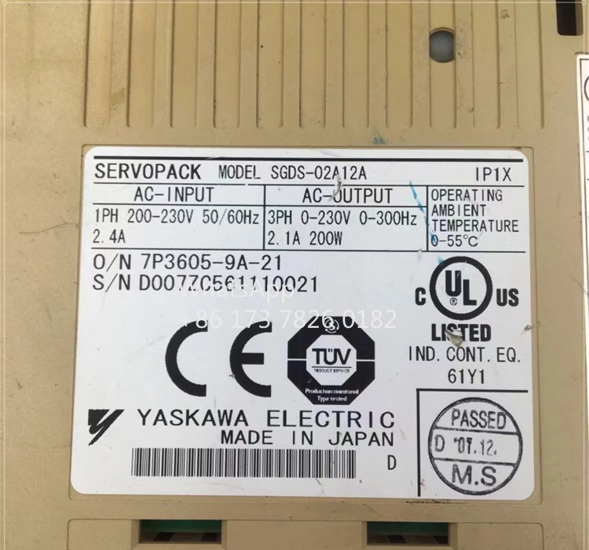 SGDS-02A12A 리퍼 서보 드라이브 200W 기능 OK
