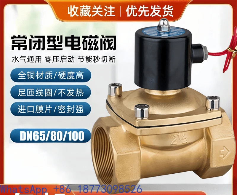 정상 솔레노이드 밸브 워터 에어 2W650-65 2W800-80 2W1000-100 스위치 220V 24V