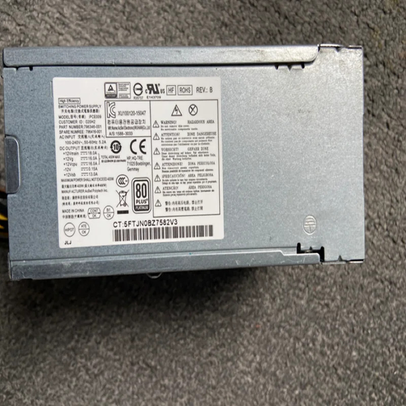 hp호환 ProDesk 400 600 800 G1 99 Z230 SFF 6 핀 400W 전원공급장치 D12-240P2A D12-240P3B PS-4241-2HF PCE011 PS