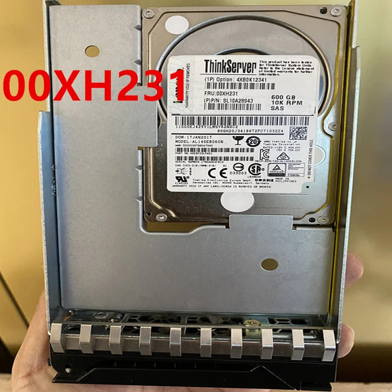 Lenovo호환 600GB SAS오리지널 하드 3.5 인치 10000RPM 32MB 서버 HDD 00XH231 4XB0K12341 거신