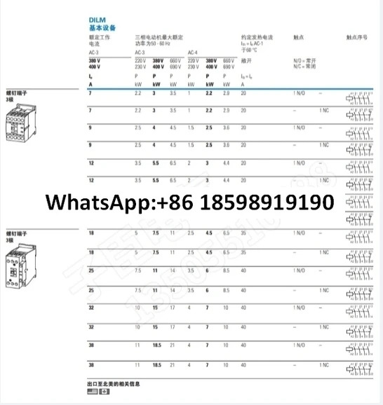 AC 접촉기 DILM40C 220 230V 50HZ RDC24 27VDC