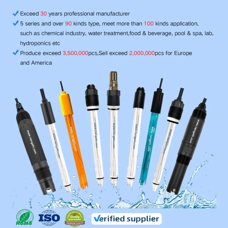 스테인레스 스틸 전도성 EC 센서 316 ISO9001 0-200000us/cm 고온 전극 프로브