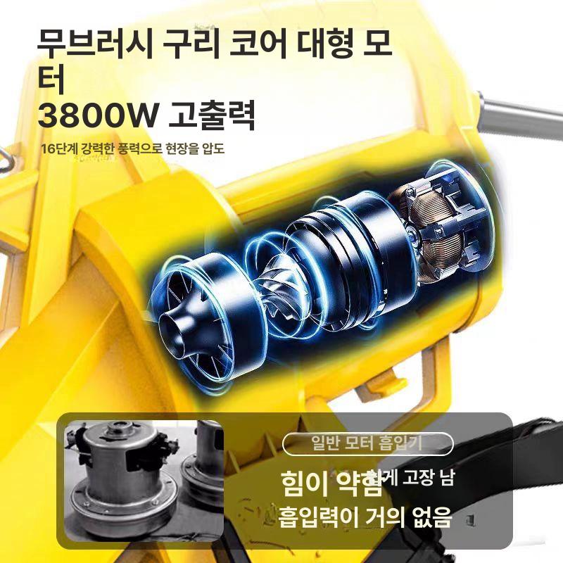 소형 전기송풍기 유선 낙엽청소기 브로워 블로워 가정용 부는 강력 에어청소기 - 상세 이미지 4