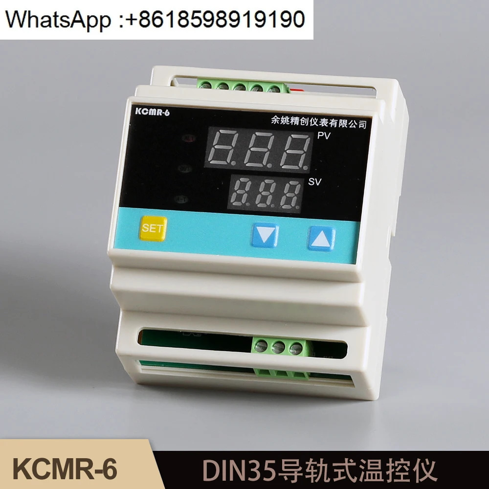 Haoyi KCMR-6 PT100 레일 마운트 디지털 PID 온도 조절기 K 컨트롤러 DIN35