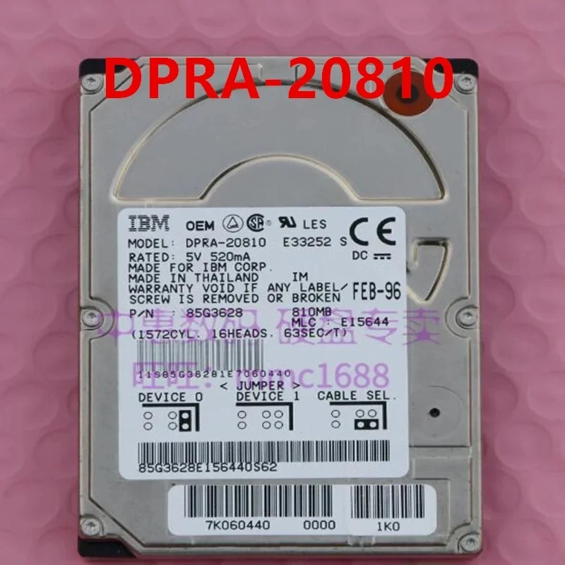 IBM DTCA-23240 DPRA-20810 DKLA-24090 리퍼 하드 3.25GB 810MB 4GB IDE 2.5 인치 5400RPM 노트북 HDD