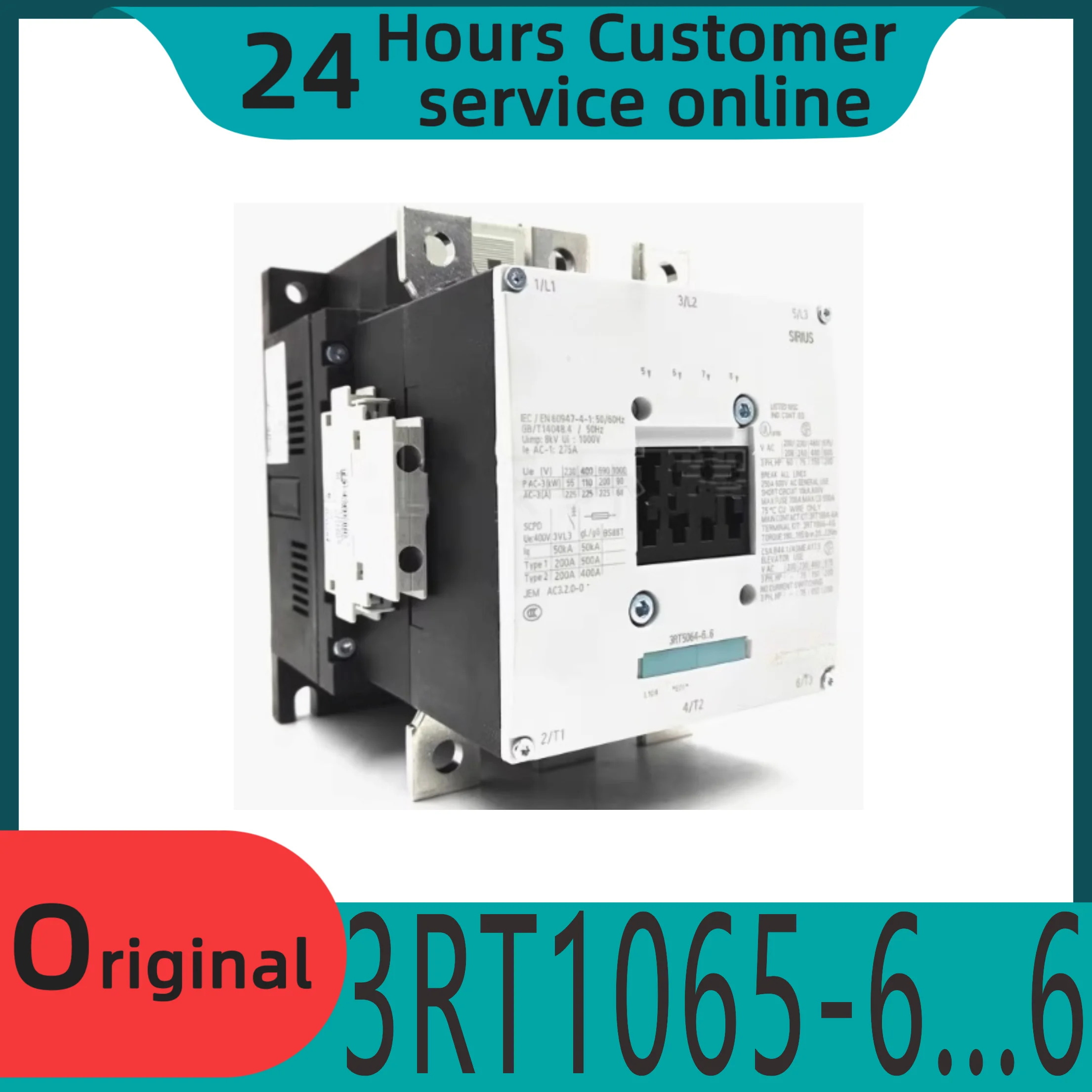 오리지널 AC 접촉기 3RT1065-6... 6 6AP36 AF36 36 3RT1065 220V