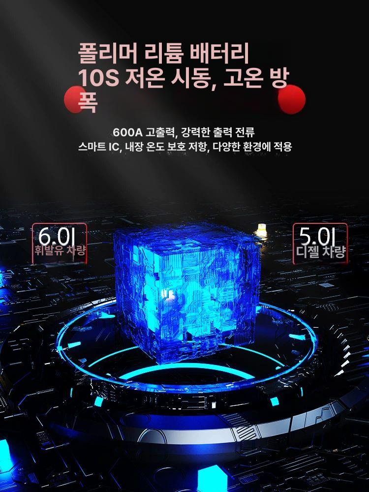 긴급시동 점프스타터 차량용 밧데리 부스터 자동차 이동형 카충이 방전 - 상세 이미지 4