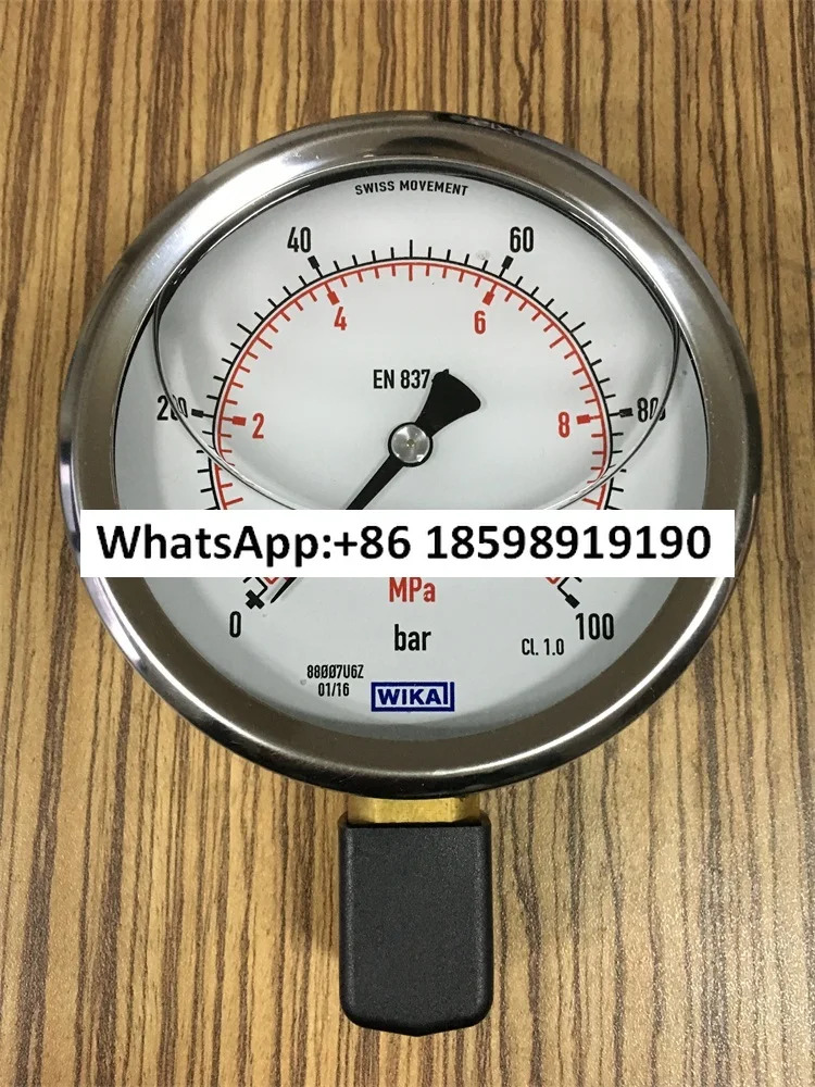 독일 스테인레스 스틸 지진 압력 게이지 EN837 1 진공 16 40 25 10Mpa