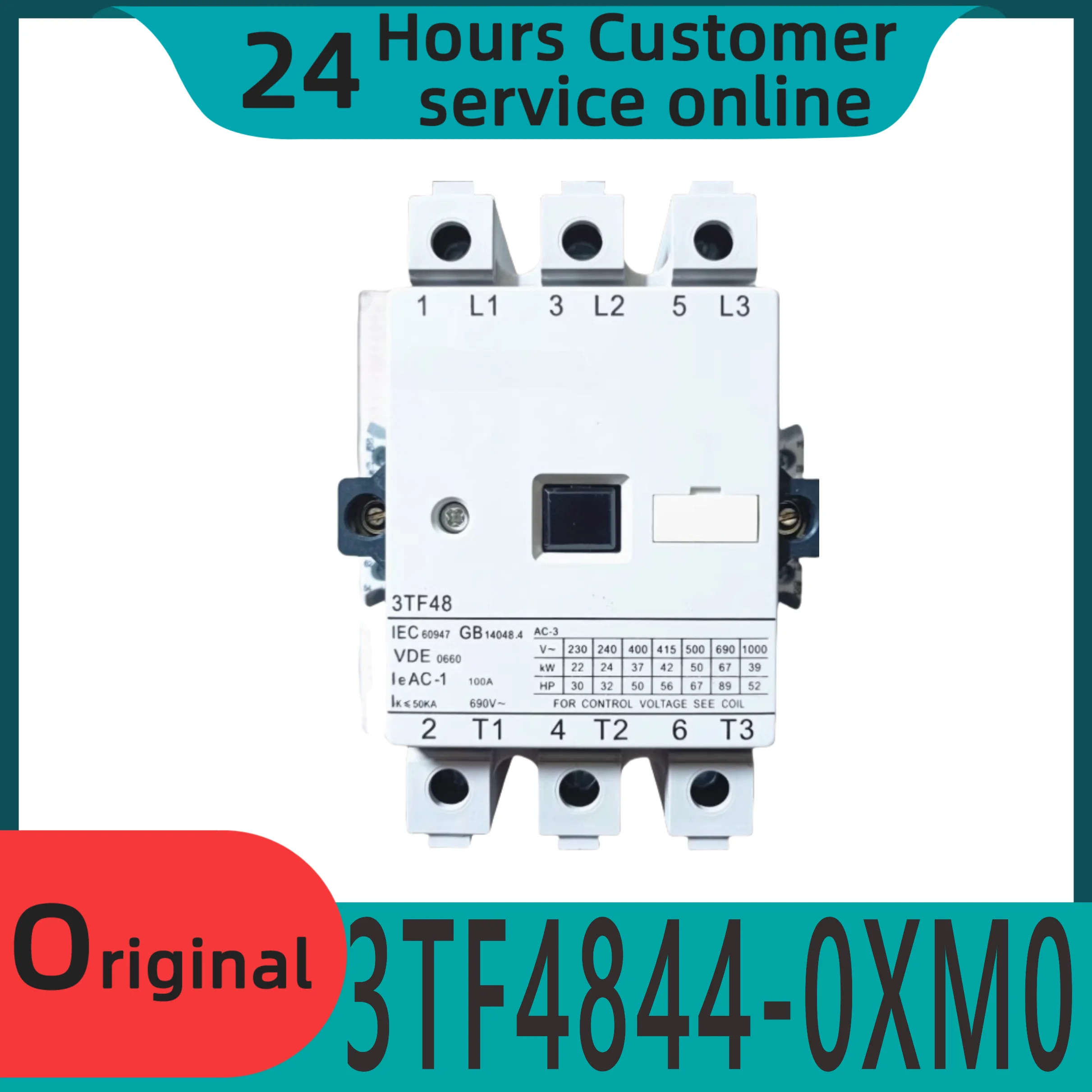원본 3TF4844-0XM0 AC 접촉기 3TF48 44-0XM0 220V