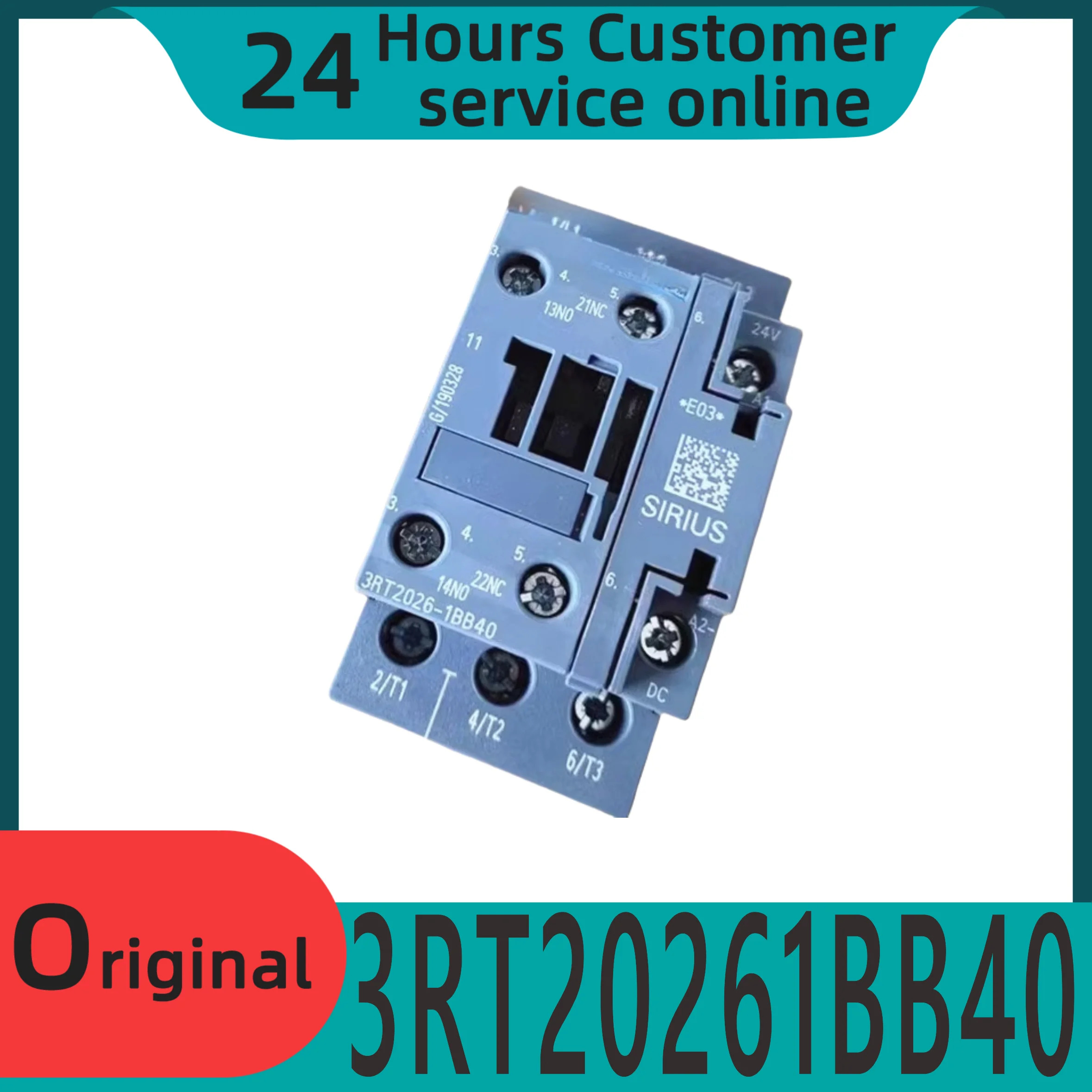 원본 3RT20261BB40 DC 접촉기 3RT2026-1BB40 DC24V 25A
