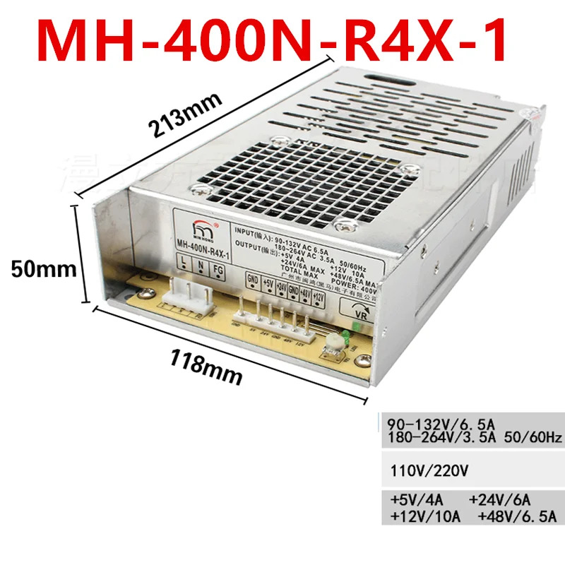 MINHONG 5V4A 12V10A 24V6A 48V6.5A 400W MH-400N-R4X-1 새 전원공급장치