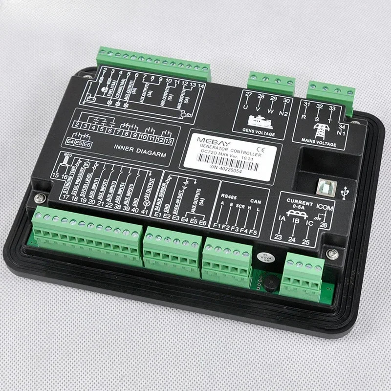 Mebay DC70D MK2 DC72D 발전기 컨트롤러 LCD 디스플레이 자체 시작 제어 보드 디젤 세트 예비 부품