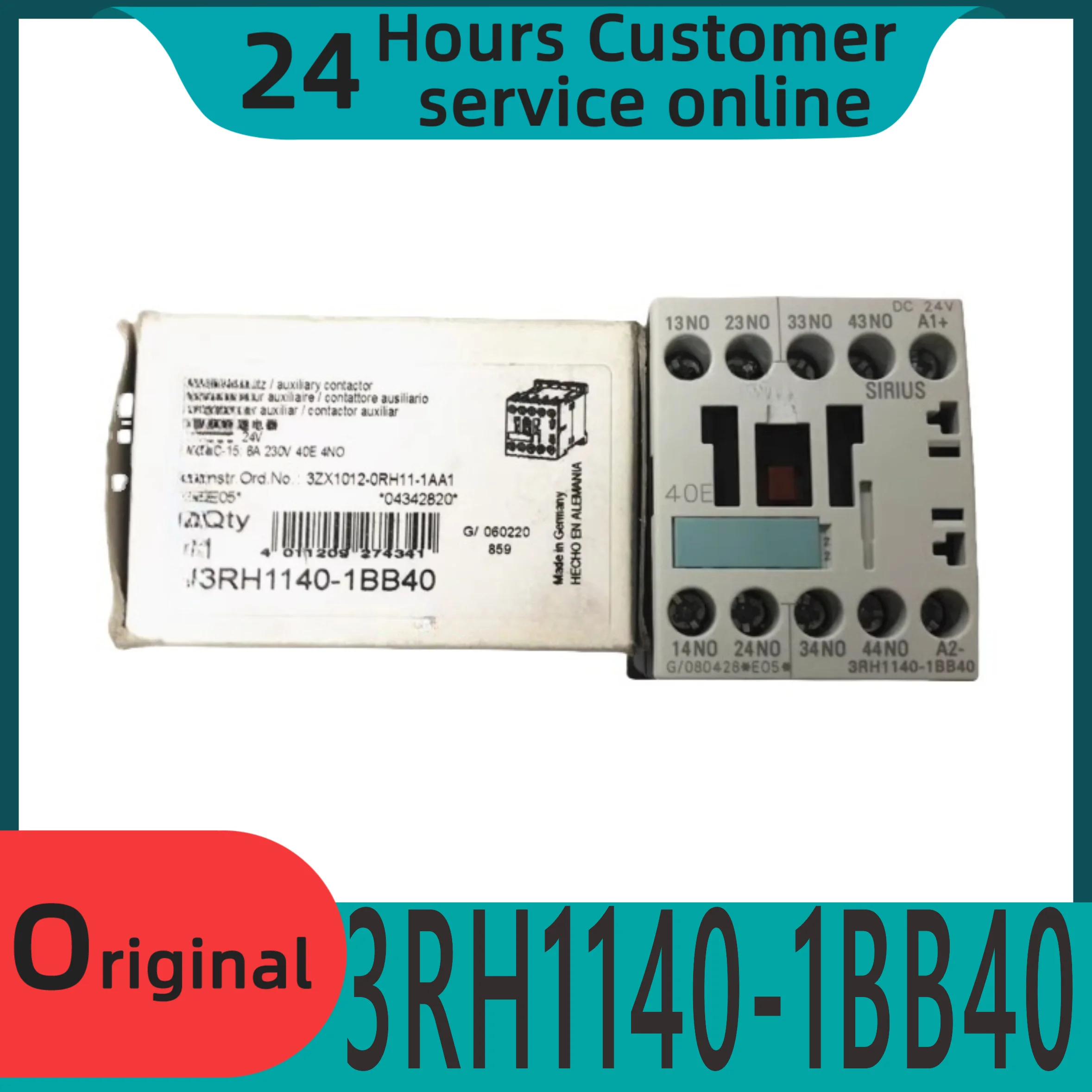 오리지널 DC 접촉기 3RH1140-1BB40 DC24V
