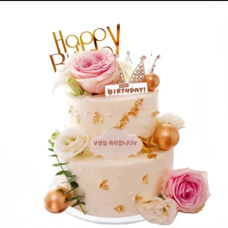2단 모형케이크 촬영 샘플 모조생일케이크 돌잔치 가짜 기념일 장식 축하 쇼윈도 - 상세 이미지 4