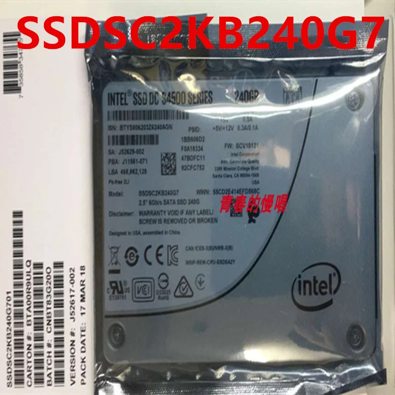 SSD DC S4510 솔리드 스테이트 드라이브 240GB 2.5 인치 SATA SSDSC2KB240G7 SSDSC2KB240G701 신