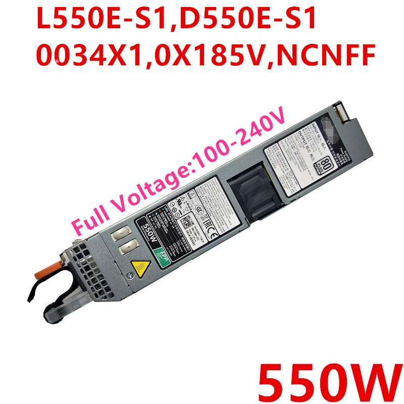 Dell R430 R330 R340 R440 DS1500 550W 전원공급장치 L550E-S1 D550E-S1 0034X1 0X185V NCNFF 06V43G새 PSU