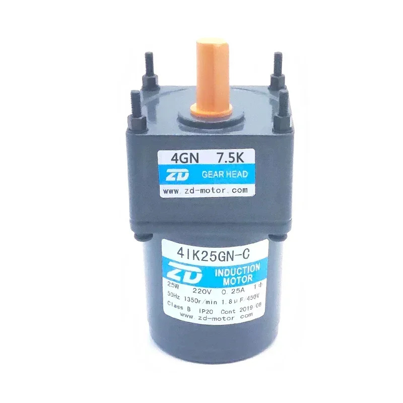 ZD AC 유도 전동기 25W 220V 4IK25GN-C-4GN7.5K 고정 속도 모터
