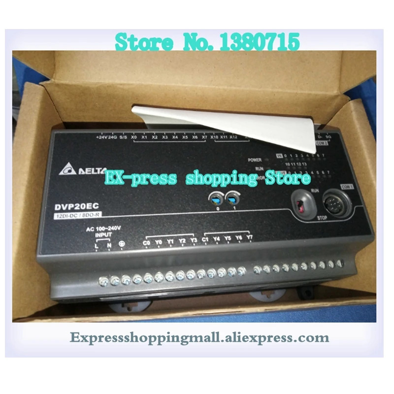 릴레이 출력 DVP20EC00R3 PLC EC3 시리즈 100-240VAC 12DI 8DO 신