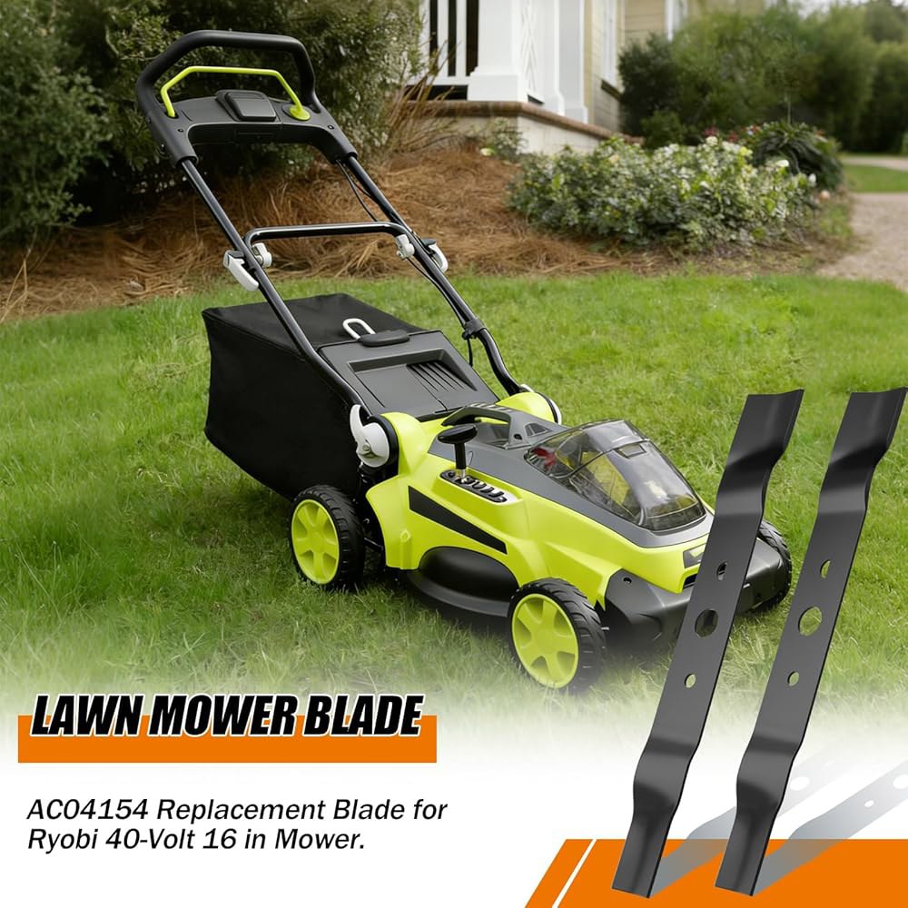 AC04154 잔디 깎는 기계 블레이드, Ryobi P1120 40.6cm(16인치) 40볼트 RY40100A, P1102A와 호환, 및 003 P1100A, RY40112A, - 상세 이미지 3