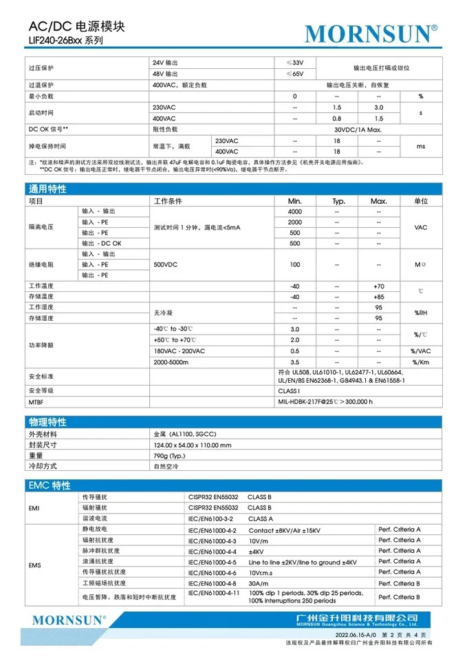 레일 스위칭 전원공급장치 NDR-24 LIF240-26B24 LIF240-26B4 8 AC-DC 240W