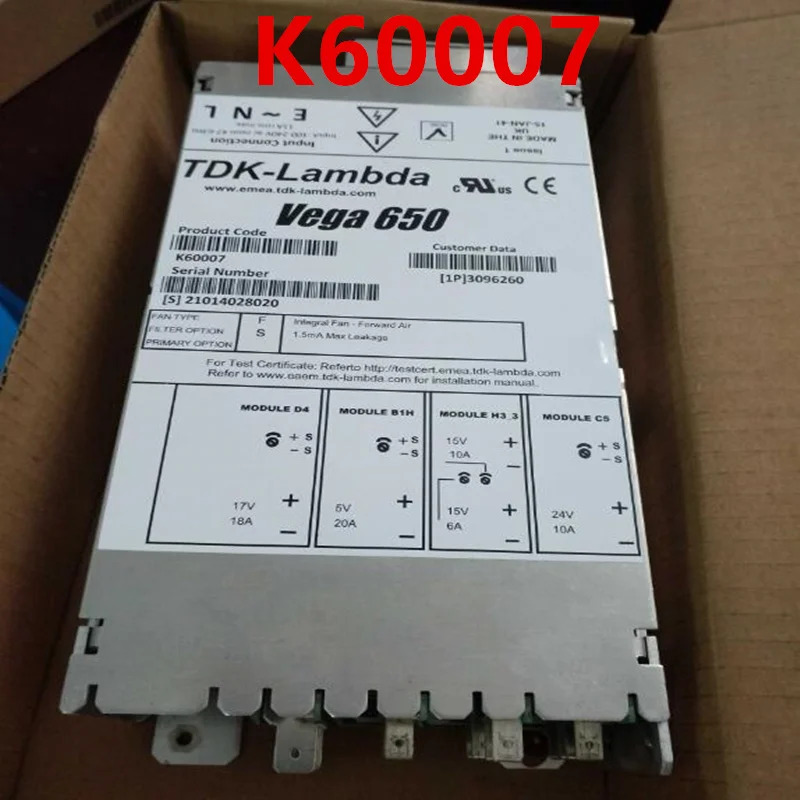 오리지널 전원공급장치 TDK-LAMBDA 베가 650 650W K60007 V602FNG
