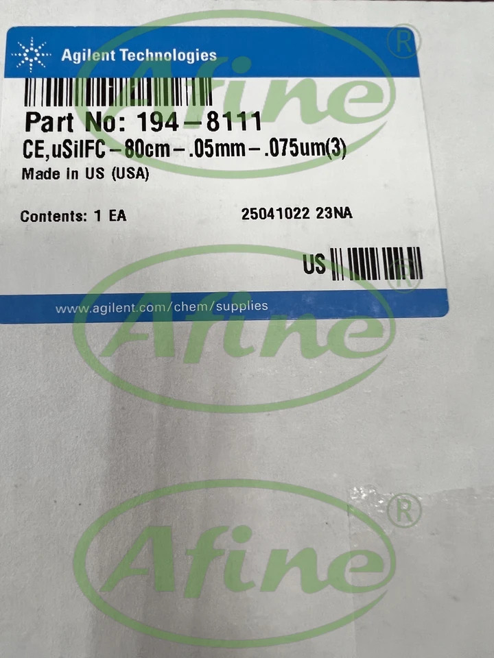 AFINE Agilent 194-8111 CE 모세관 SIL-FC 50 m/80 cm 창 3/pk