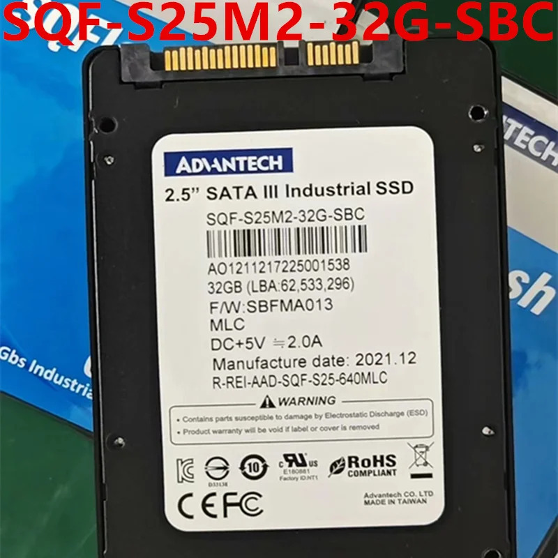 ADVANTECH SQF-S25M2 32GB 2.5 SATA SSD SQF-S25M2-32G-SBC거오리지널 솔리드 스테이트 드라이브