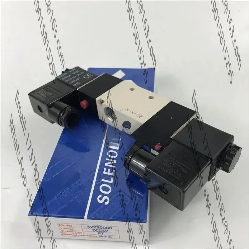3pcs 전자기 밸브 4V220-06 4V22006A/B 2위치 5방향 이전기 제어 방향