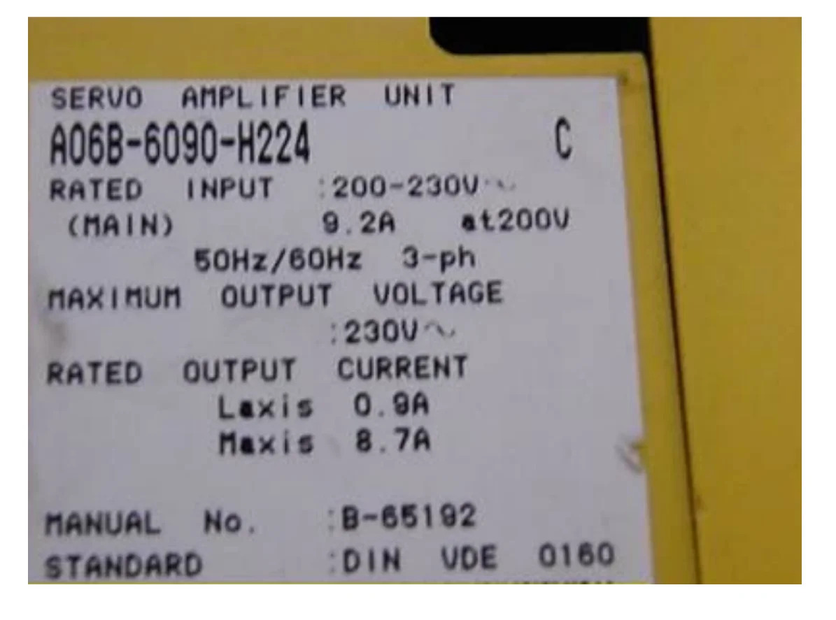 A06B-6090-H224 Fanuc 서보 드라이브 증폭기 12개월 A06B 6090 H224