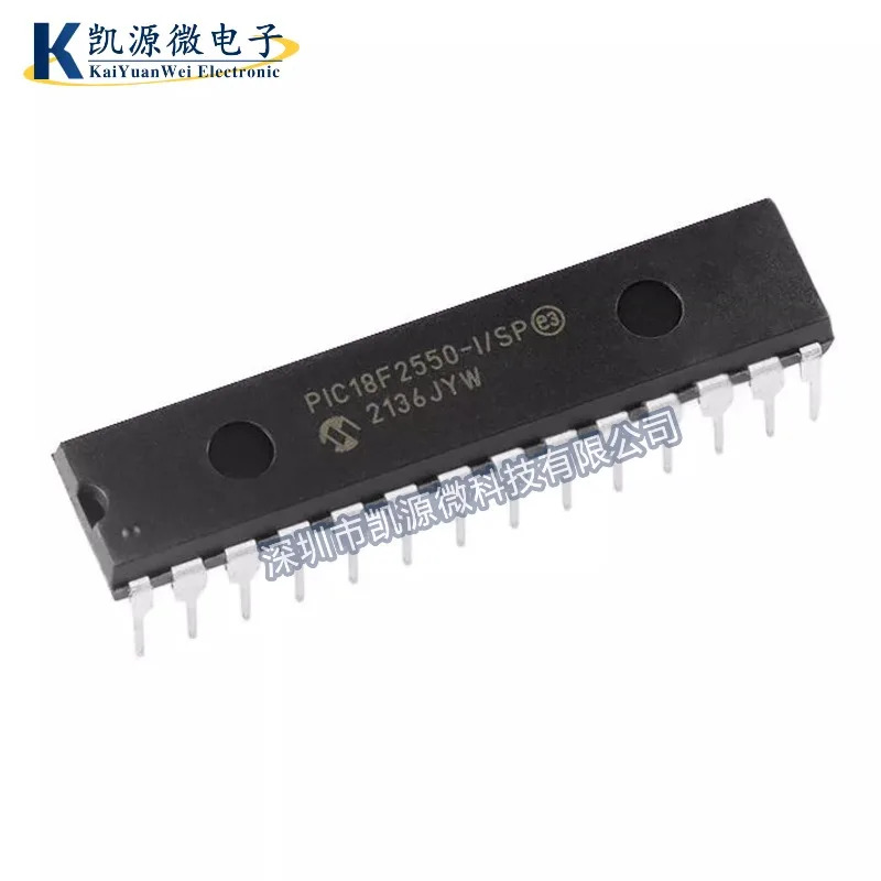 PIC18F2550-I/SP PDIP-28 고성능 강화 플래시 USB 마이크로컨트롤러