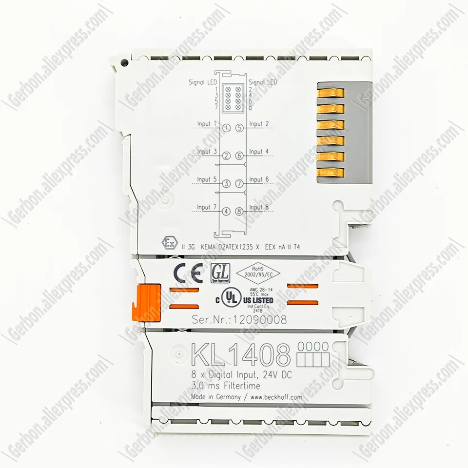 Beckhoff KL1408 터미널 8채널 디지털 입력 24 V DC 3 ms 1 선 연결 신