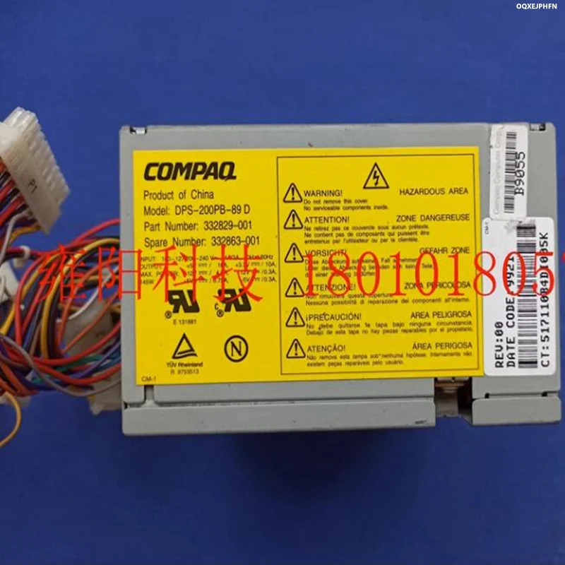 오리지널 신형 전원공급장치 COMPAQ 200W DPS-200PB-89 D 332829-001 332863-001 DPS-200PB-89D