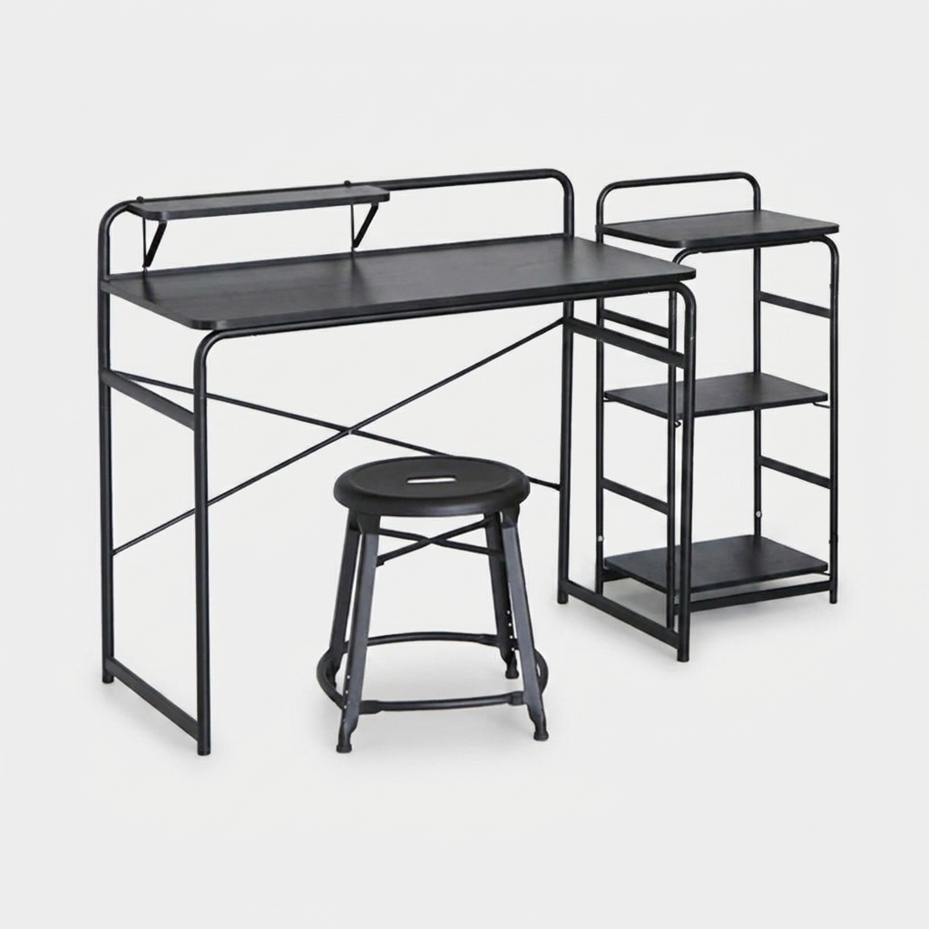 OLLSON 책상 980x460mmx890mm, 올블랙 0872.8882 이미지 7