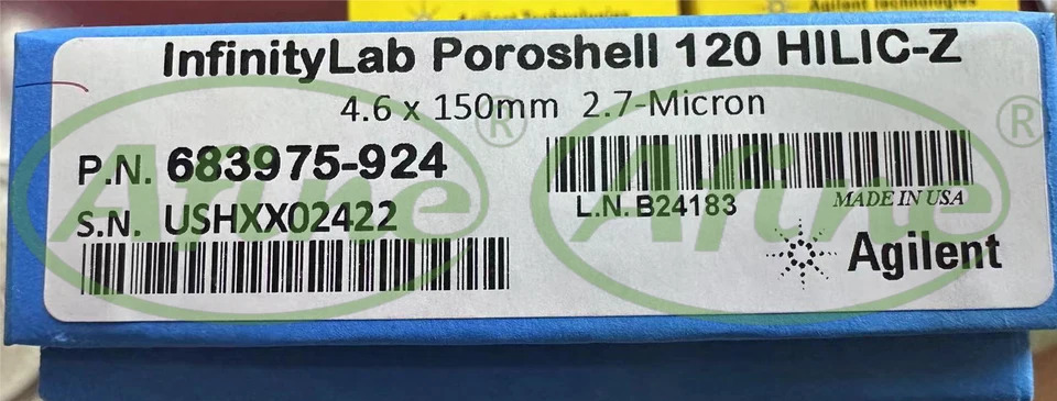 AFINE Agilent 크빈티지토그래피 컬럼 683975-924 InfinityLab Poroshell 120 HILIC-Z 4.6x150mm 2.7 m