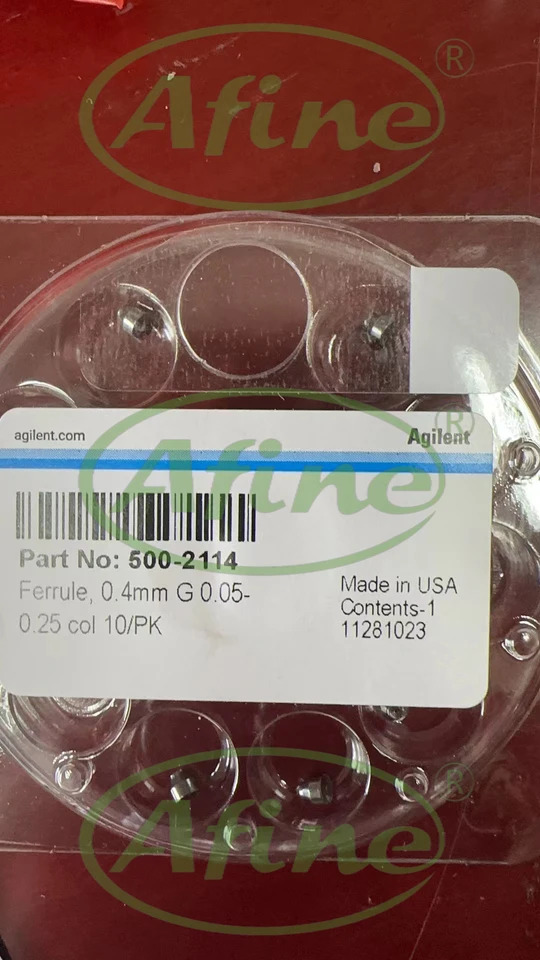 AFINE Agilent 500-2114 실링 와셔 0.4mm ID 흑연 0.05-0.25mm 컬럼 10/pkg