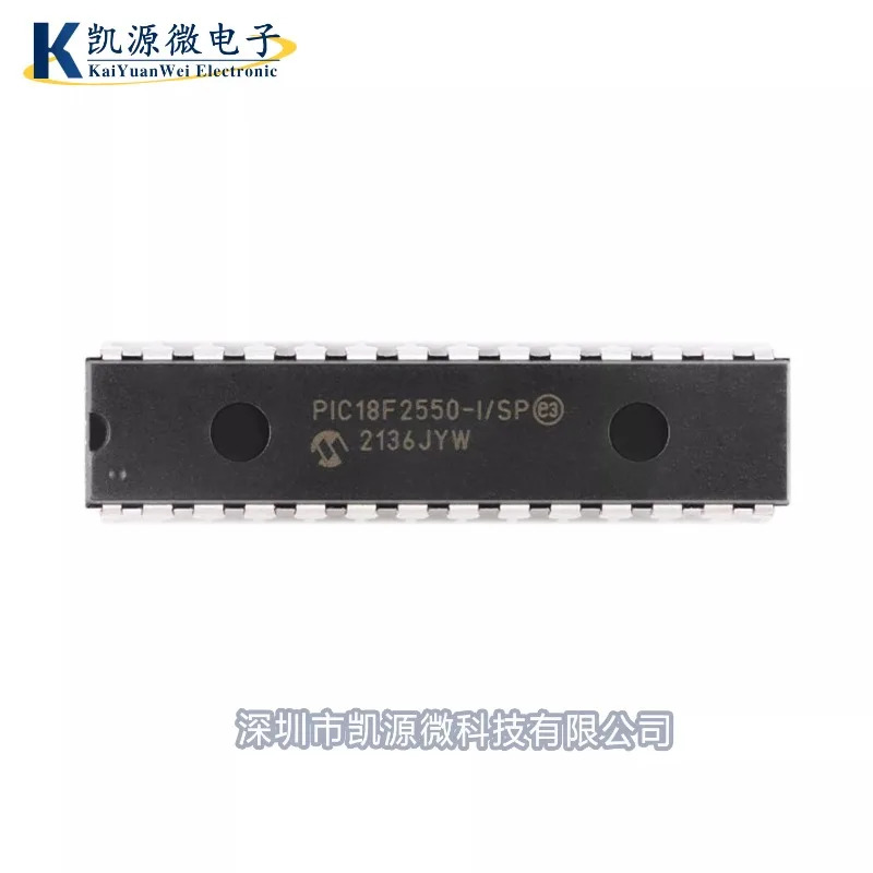 PIC18F2550-I/SP PDIP-28 고성능 강화 플래시 USB 마이크로컨트롤러