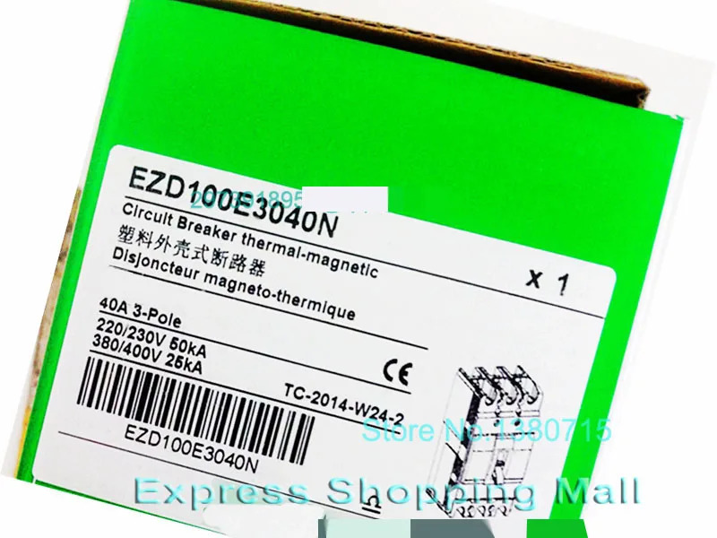 EZD100E 3P 40A EZD100E3040N 플라스틱 차단기