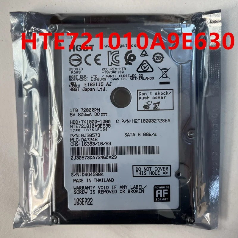오리지널 하드 HITACHI 1TB SATA 2.5 인치 7200RPM 32MB 노트북 HDD HTE7210A9E630 신