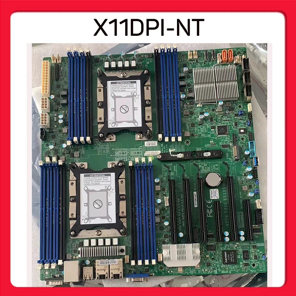 슈퍼마이크로 서버 마더보드듀얼 채널 3647 C621 칩 NVME기가비트 포트 X11DPI-NT