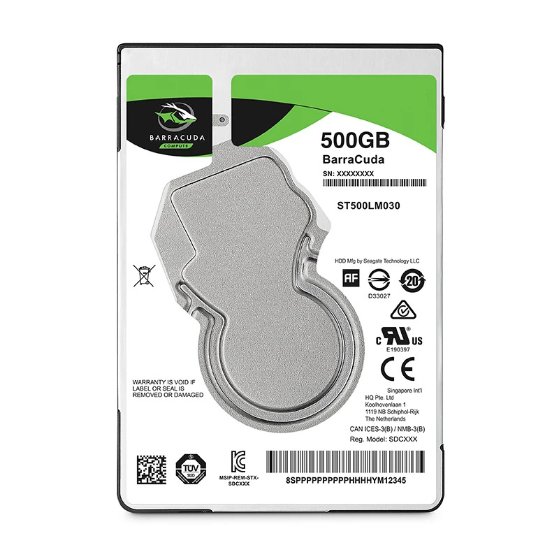 씨게이트 BarraCuda오리지널 HDD 500GB 2.5 인치 SATA 5400RPM 내장 하드 노트북 ST500LM030 신