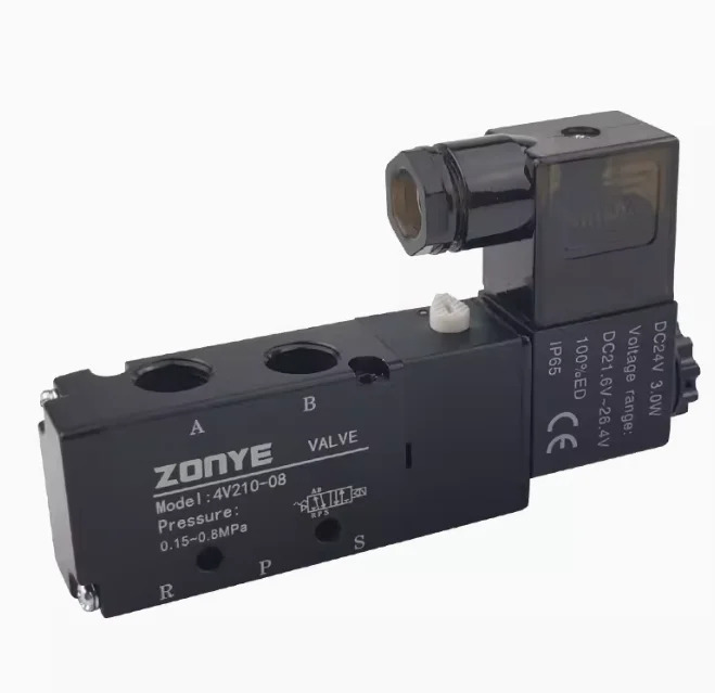 ZONYE 솔레노이드 밸브 4V210-08-DC24V AC220V 4V110-06-DC24V 4V310-10 4V410-15 V220-08 4V230C-08 4V320-10 4V