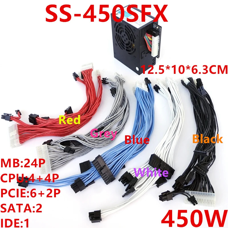 Seasonic ITX SFXPSU 완전 모듈식 80 플러스 골드 450W 전원공급장치 SS-450SFX 신